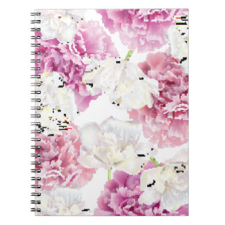 Cuaderno Pink Peony White Tulip Vintage
