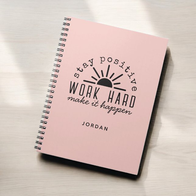 Cuaderno Pink Positive Motivational Mantra with Any Name (Subido por el creador)