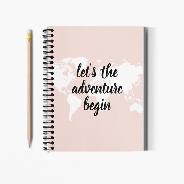 Cuaderno Pink positivo vamos al mapa mundial de aventuras (Subido por el creador)