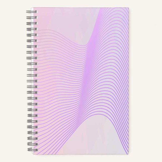 Cuaderno Pink & Purple Lined Waves Notebook (Anverso)
