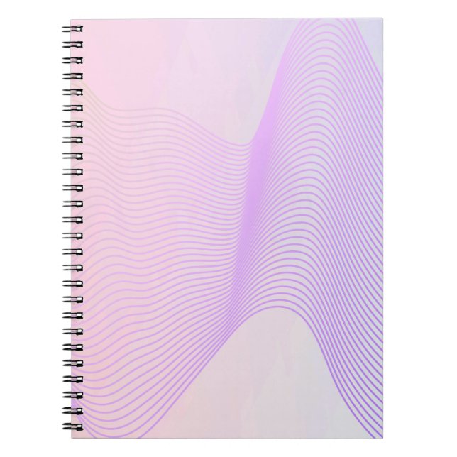 Cuaderno Pink & Purple Lined Waves Notebook (Frente)