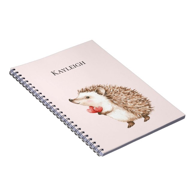 Cuaderno Pink Red Hearts Hedgehog (Lado Derecho)