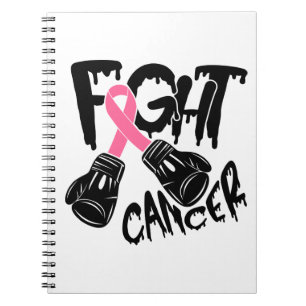 Cuaderno Pink Ribbon Fighter Warrior Breast Cancer  Noteboo