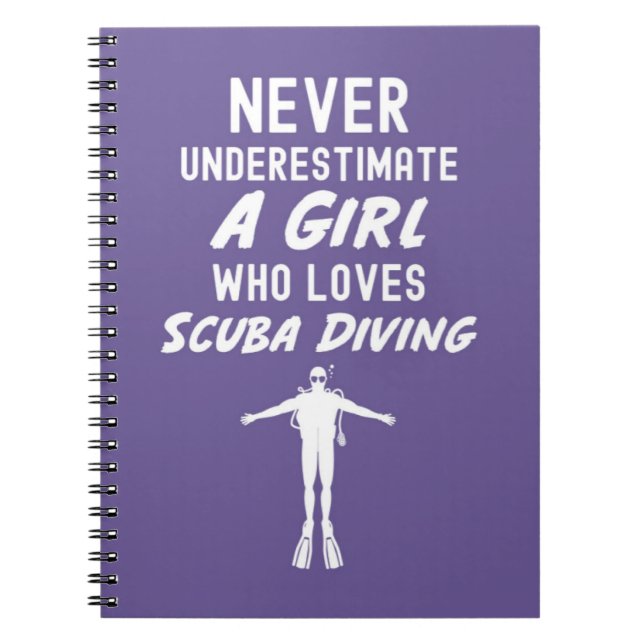Cuaderno Pink Scuba Diving Gifts For Girls Diver Snorkeling (Frente)