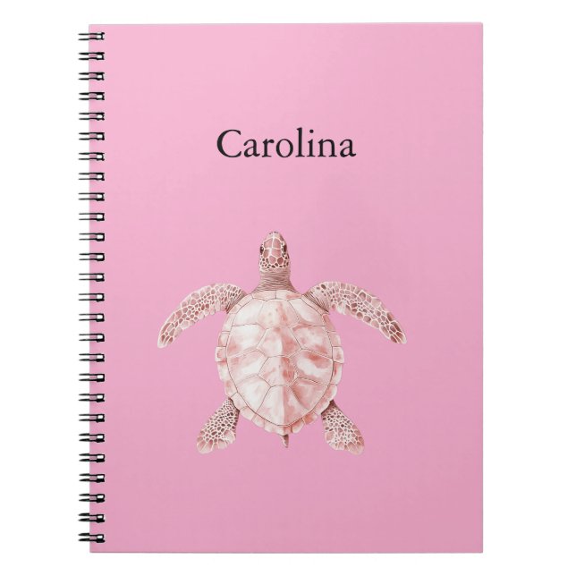 Cuaderno Pink Sea Turtle (Frente)