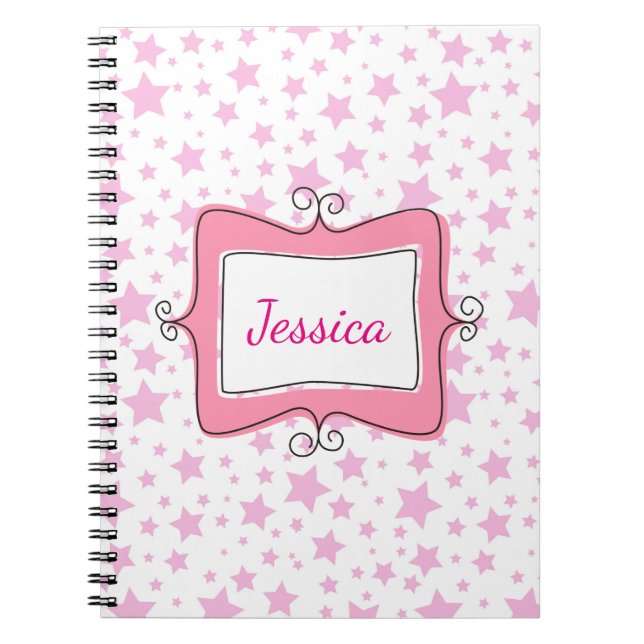 Cuaderno Pink Stars Doodle Frame (Frente)
