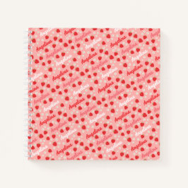 Cuaderno Pink Strawberry Custom Notebook Journal