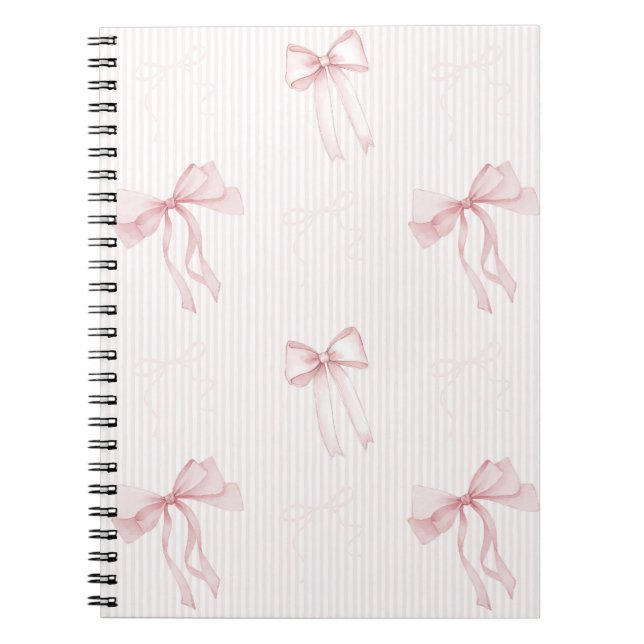 Cuaderno Pink Stripes Bows (Frente)