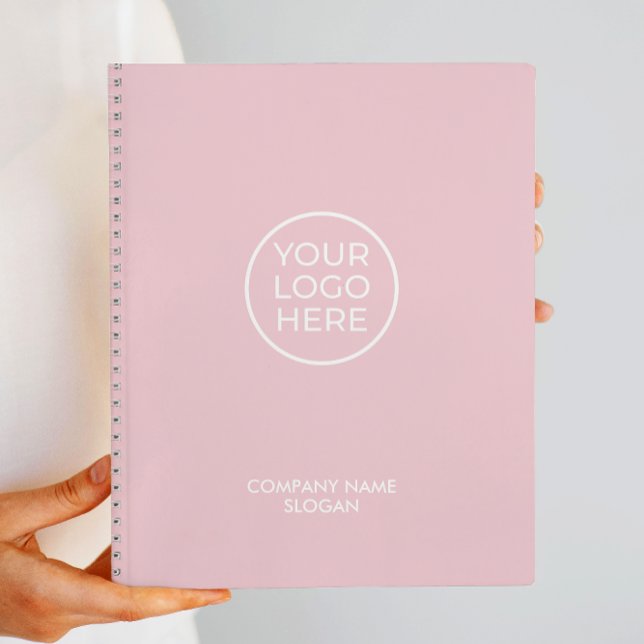 Cuaderno Pink Your Logo Mobile (Customize this pink notebook with your logo, add business name, slogan or tagline and web page.)