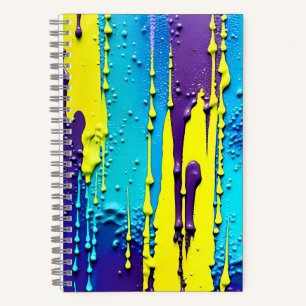 Cuaderno Pinta azul y amarilla púrpura hace gracia y brilla