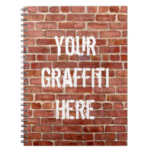 Cuaderno Pintada personalizada pared de ladrillo