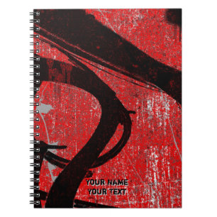 Cuaderno Pintada roja urbana fresca personalizada