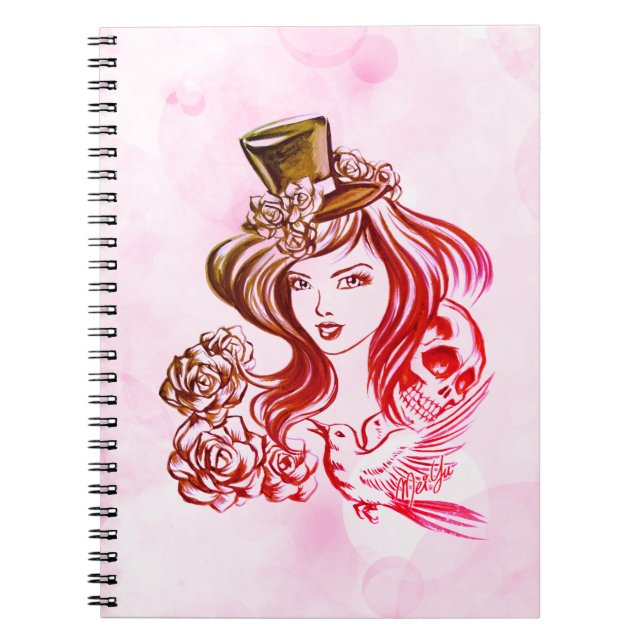 Cuaderno pintado a mano del arte del café elegante (Frente)