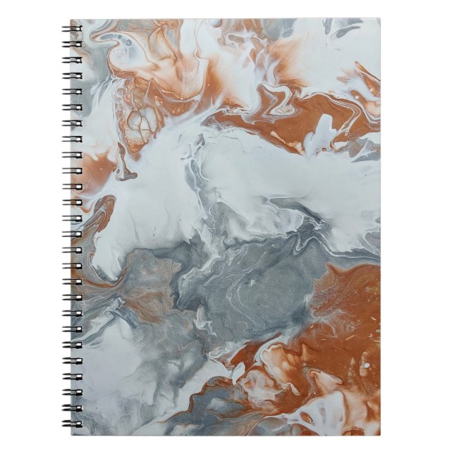 Cuaderno Pintado Acrílico De Cobre Gris Resumen Fondo (Frente)