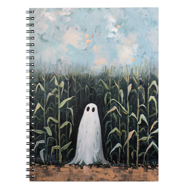 Cuaderno Pintado caprichoso de campo de maíz (Frente)