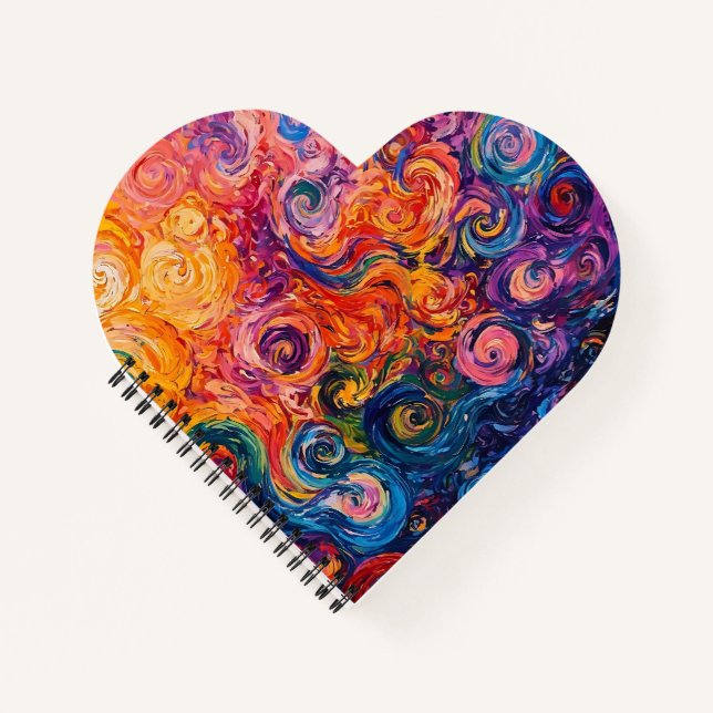 Cuaderno Pintado de aceite de Swichedelic Swirls (Anverso)