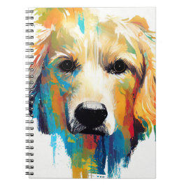 Cuaderno Pintado de animales salvajes de perro con recupera