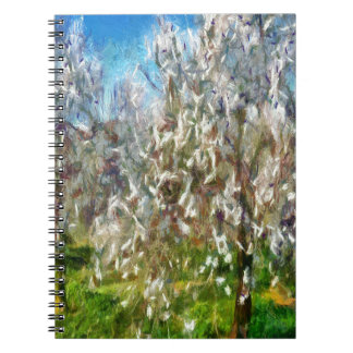 Cuaderno Pintado de arte de puntillismo de almendras