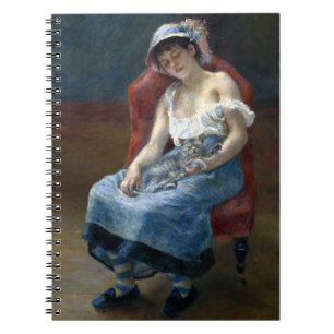 Cuaderno Pintado de gato Chica de sueño de Renoir