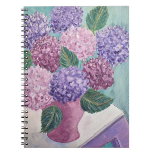 Cuaderno Pintado de Hydrangea Lush