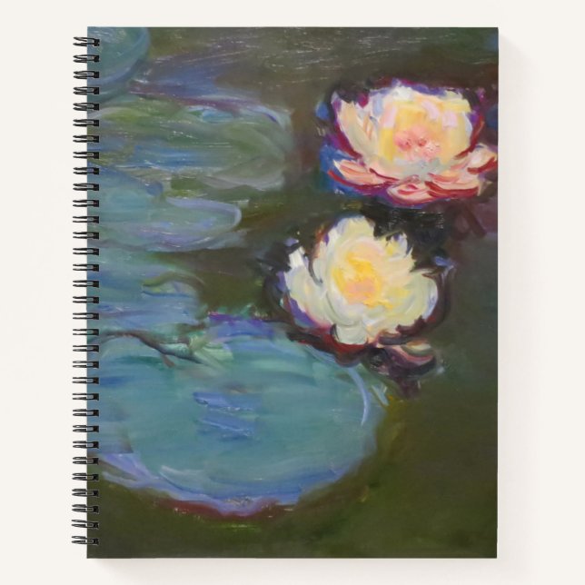 Cuaderno Pintado de naves acuáticas de Monet Water Lily Lil (Anverso)