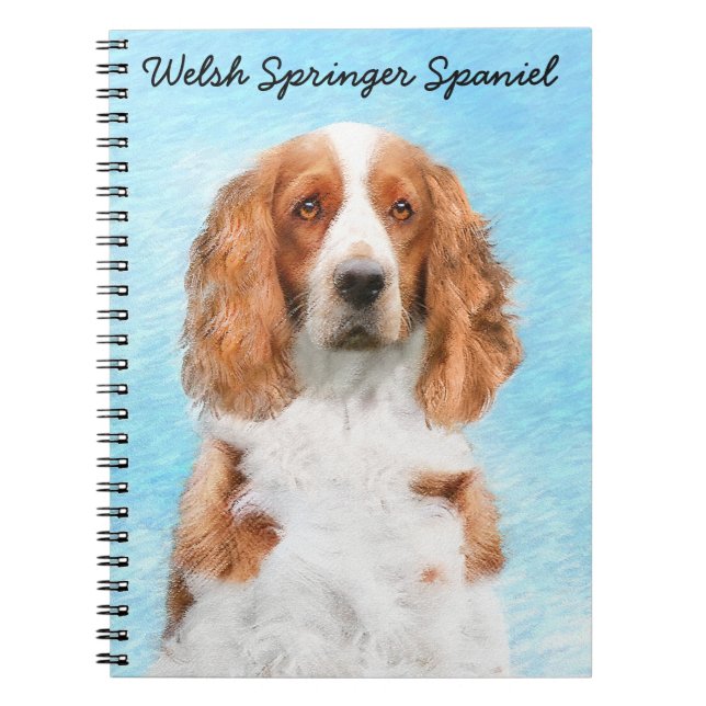 Cuaderno Pintado español de Springer galesa - Arte de perro (Frente)