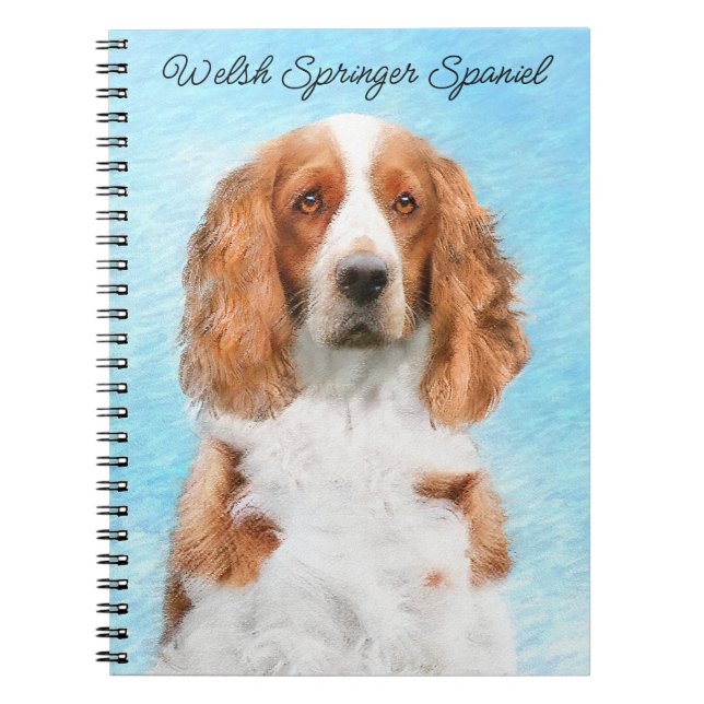 Cuaderno Pintado español de Springer galesa - Arte de perro (Frente)