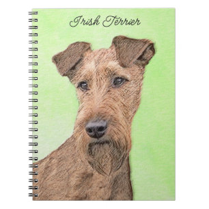 Cuaderno Pintado Terrier Irlandés - Arte de Perro Original.
