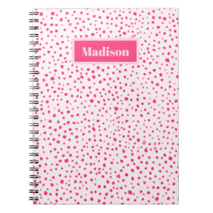 Cuaderno Pintados puntos de inflexión Preppy Rosa caliente 