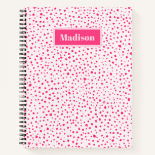 Cuaderno Pintados puntos de inflexión Preppy Rosa caliente