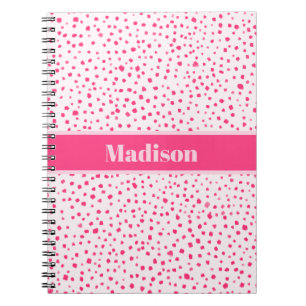 Cuaderno Pintados puntos de inflexión Preppy Rosa caliente 