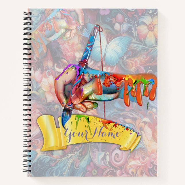 Cuaderno Pintando flores de fantasía que expresan la natura (Anverso)