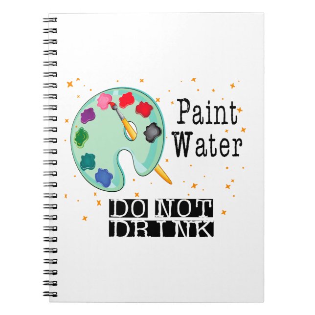 Cuaderno Pintar agua no beber (Frente)