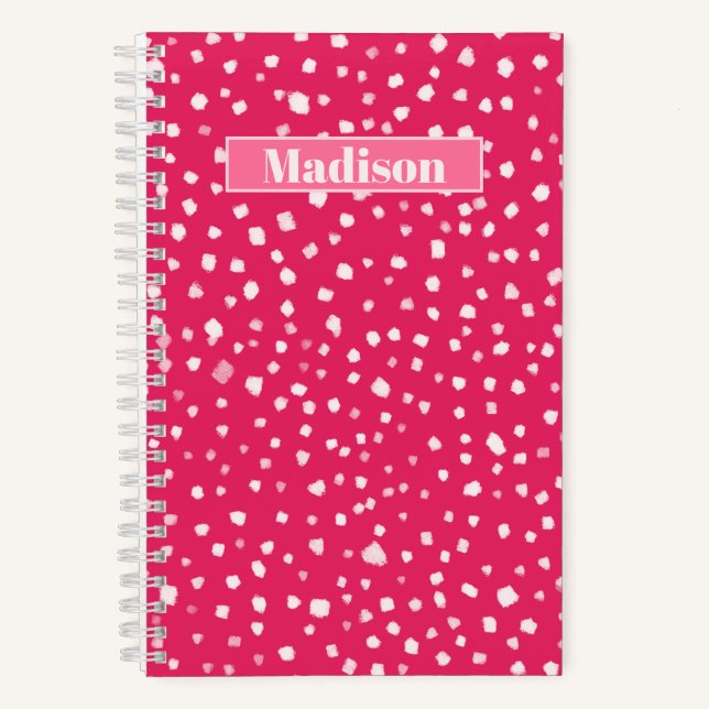 Cuaderno Pintar puntos de inflexión rosado (Anverso)