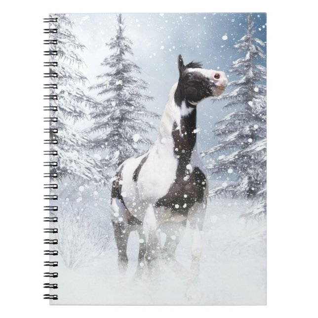 Cuaderno Pinte el caballo en nieve (Frente)