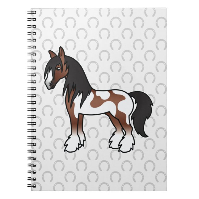 Cuaderno Pinto marrón Gypsy Vanner / Shire / Clydesdale (Frente)