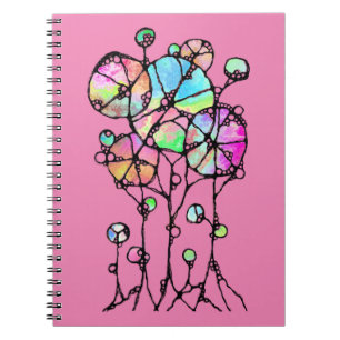 Cuaderno Pintura a Mano - Grupo de Árboles Abstractos 3