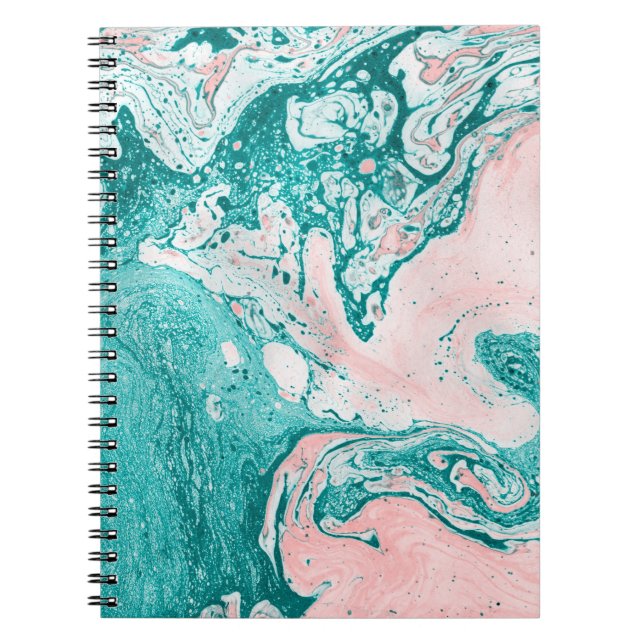 Cuaderno Pintura abstracta. Arte moderno. Efecto de marmol  (Frente)