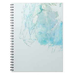Cuaderno Pintura abstracta azul y blanco