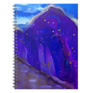Cuaderno Pintura abstracta azul y blanco