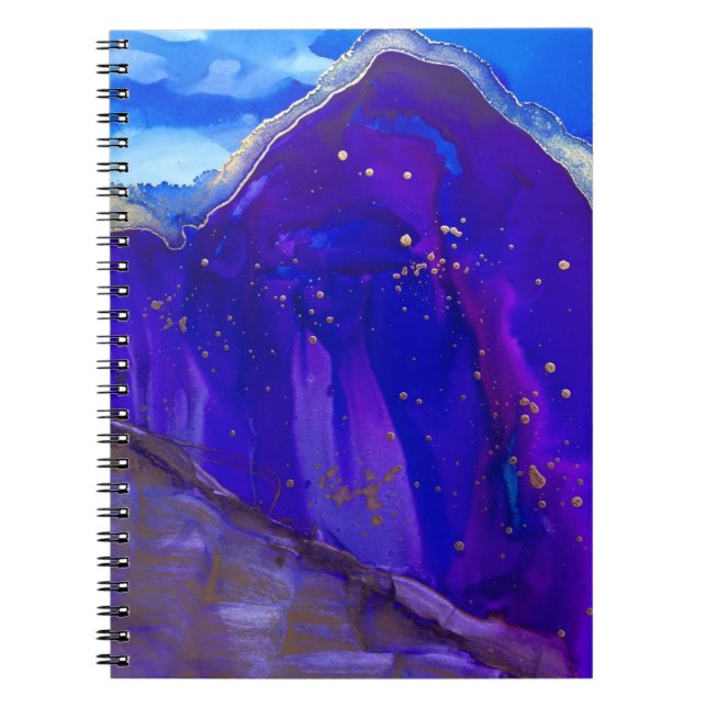Cuaderno Pintura abstracta azul y blanco (Frente)