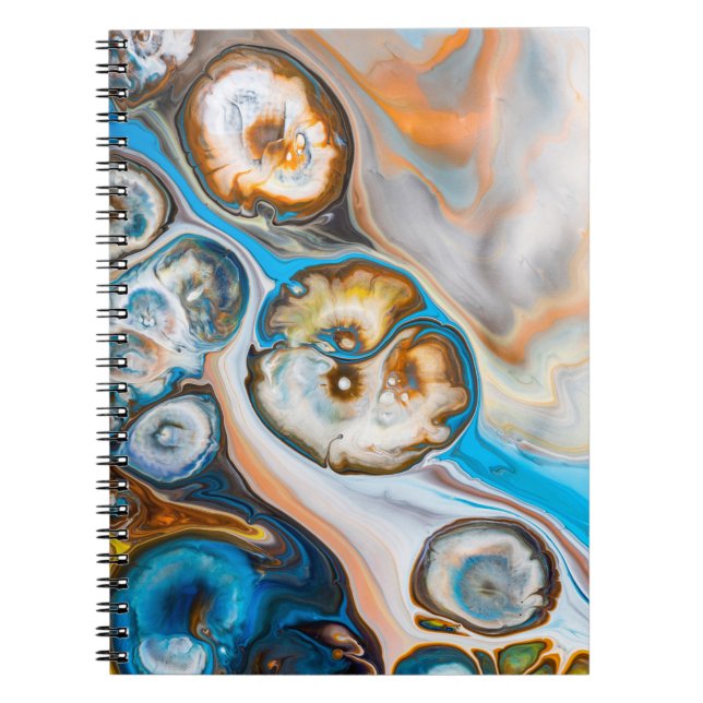Cuaderno Pintura abstracta azul y blanco (Frente)