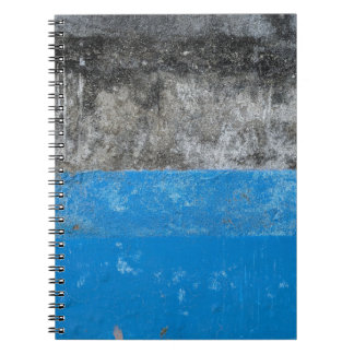 Cuaderno Pintura abstracta azul y blanco