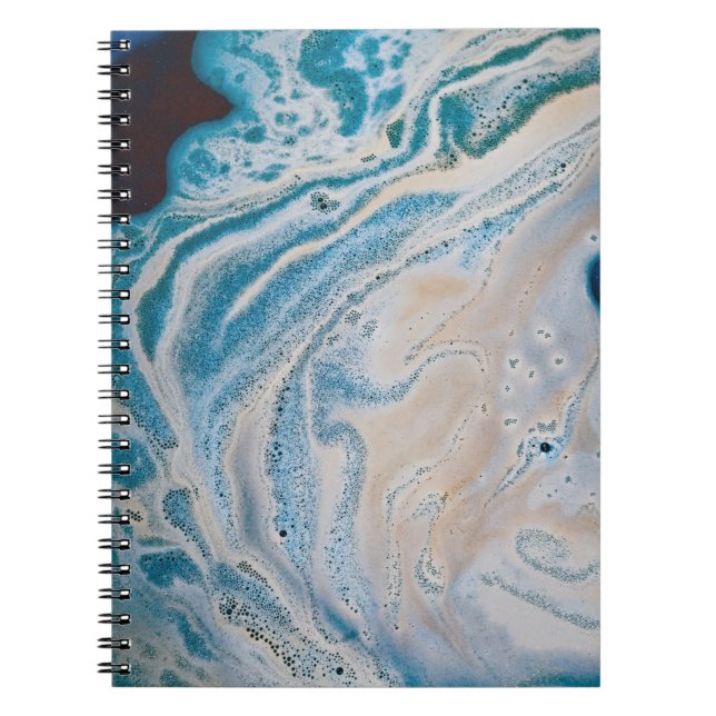 Cuaderno Pintura abstracta azul y blanco (Frente)