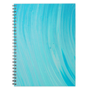 Cuaderno Pintura abstracta azul y blanco