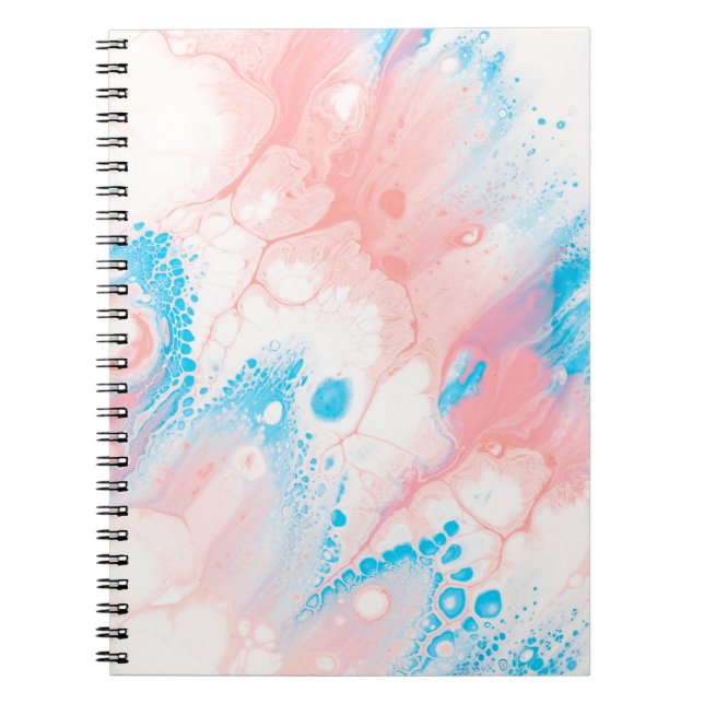 Cuaderno Pintura abstracta azul y blanco (Frente)