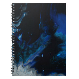 Cuaderno Pintura abstracta azul y blanco