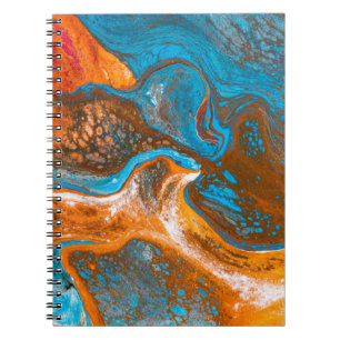 Cuaderno Pintura abstracta azul y marrón