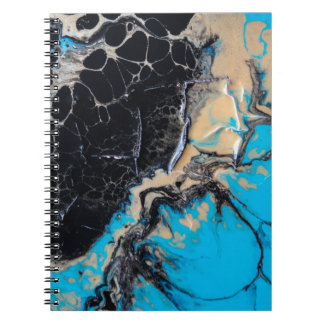Cuaderno Pintura abstracta azul y negro