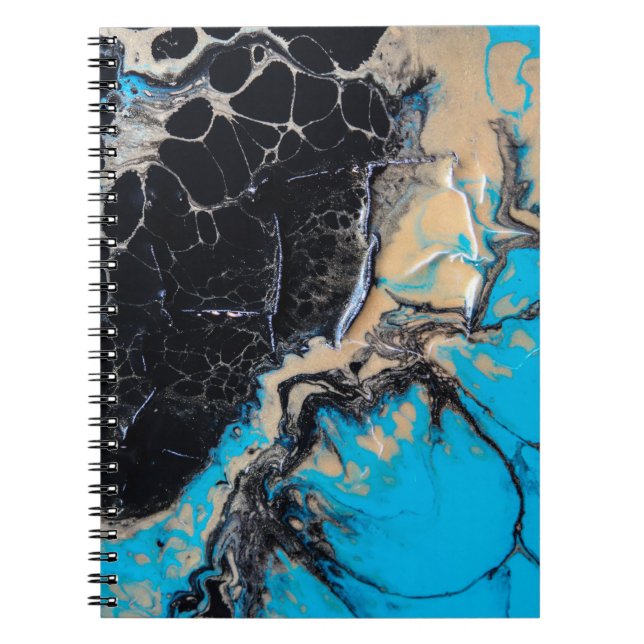 Cuaderno Pintura abstracta azul y negro (Frente)